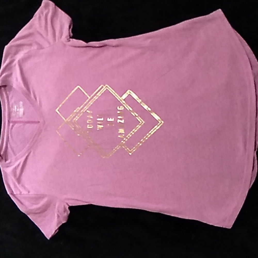 TEK GEAR DRY TEK " Today will be amazing " size small lavender t-shirt